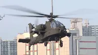 An AH-64E Apache helicopter of South Korean Army