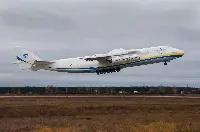The Ukrainian Antonov An-225 Russian-made aircraft