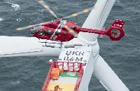 HTM-Helicopters use the new H-145 for off-shore wind operations