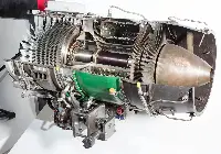 A section of a General Electric J-85 engine