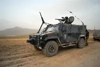 An Iveco Lince light armored vehicle of the Italian Army engaged in Afghanistan