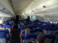 Internal of an Airbus A-340 (photo by MarcosR, Wikipedia)
