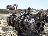 The CFM International LEAP engine of Boeing B-737 MAX 8 of Ethiopian Airlines
