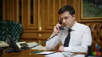 The President of Ukraine Volodymyr Zelensky