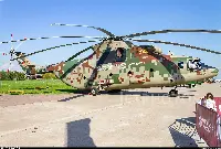 Un elicottero militare russo Mi-26T2V per il trasporto pesante di Russian Helicopters