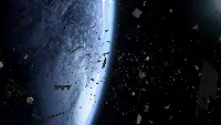 Render graphic of space debris