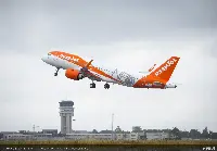 easyJet's A-320neo aircraft on takeoff