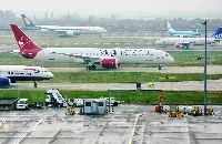 Airplanes at London-Heathrow Airport