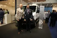 From left to right: Knut Bruckmann (BDM Elt GmbH) and Marcello Mariucci (Managing Director Elt GmbH) at "Idex 2019" (February 17-21 in Abu Dhabi)