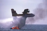 Canadair airplane during a firefighting operation