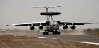 An Ilyusin Il-76 Awacs military aircraft produced by Russia