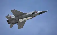 A Kh-47M2 Kinzhal on a MiG-31 aircraft