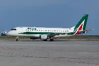 Alitalia aircraft at Genoa 'Cristoforo Colombo' airport