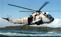 A Sikorsky UH-3H Sea King military helicopter