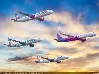 A-321neo airplanes. Wizz Air (Hungary), Frontier (United States), Volaris (Mexico) and JetSMART (Chile, Argentina), Indigo Partners portfolio airlines