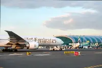 Emirates aircraft at Dubai International Airport in an index photo