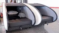 Bed capsules at Poland's "Fryderyk Chopin" airport in Warsaw