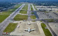 Aerial view of Gatwick airport