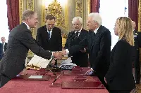Il ministro dello Sviluppo economico Adolfo Urso in occasione della cerimonia di giuramento del governo il 22/10/2022