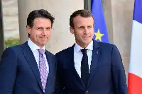 Italian Prime Minister Giuseppe Conte and French President Emmanuel Macron
