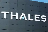 The logo of the French company Thales