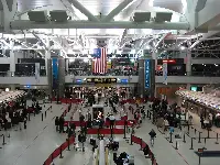Interno del terminal 1 dell'aeroporto "John F. Kennedy" di New York