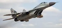 A MiG-29 aircraft during a flight