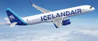 Airbus airplane of Icelandair, airline based in Keflavik