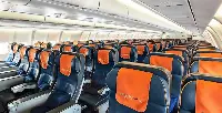 Aeroflot aircraft empty and stopped at ground
