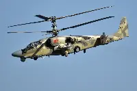 A Ka-52 warfare helicopter developed by Russian Helicopters