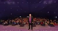 Actor William Shatner who has played captain Kirk in the Tv series Star Trek