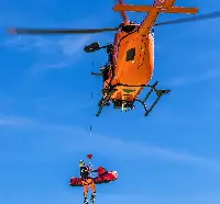 H-135 helicopter during a rescue operation