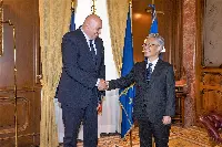 Friendly meeting between Defence Minister Guido Crosetto and the Japanese ambassador Satoshi Suzuki