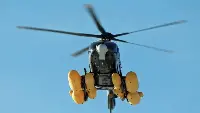 Emergency flotation system developed by Dart Aerospace for Airburs H-145 helicopters