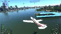 Schermata di gioco del simulatore di volo Flight Simulator di Microsoft