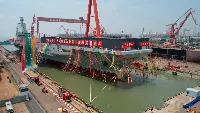 The inauguration of the Chinese aircraft carrier Fujian
