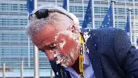 L'amministratore delegato dell'aerolinea Ryanair, Michael O'Leary, preso di mira dagli ambientalisti a Bruxelles