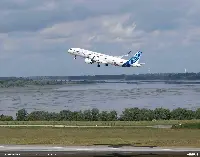 First flight of the A-321XLR aircraft during its take-off phase
