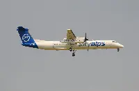 Velivolo De Havilland Dash8 del vettorea aereo italiano SkyAlps