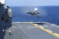 F-35B vertical takeoff (Stovl) aircraft on an aircraft carrier