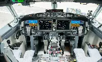 Cockpit of Boeing B-737 MAX 8 aircraft