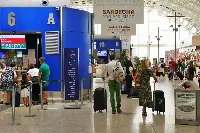Passengers at Cagliari-Elmas Airport