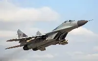 A MiG-29 aircraft during a flight