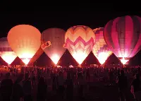 Hot air Balloons during the night