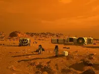 The village to simulate life on Mars