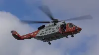 An Irish Coast Guard Sikorsky S-92 helicopter.