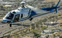 H-125 helicopter in flight of the Phoenix Police Department