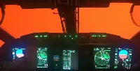 The fires in Australia seen from the aircraft cabin