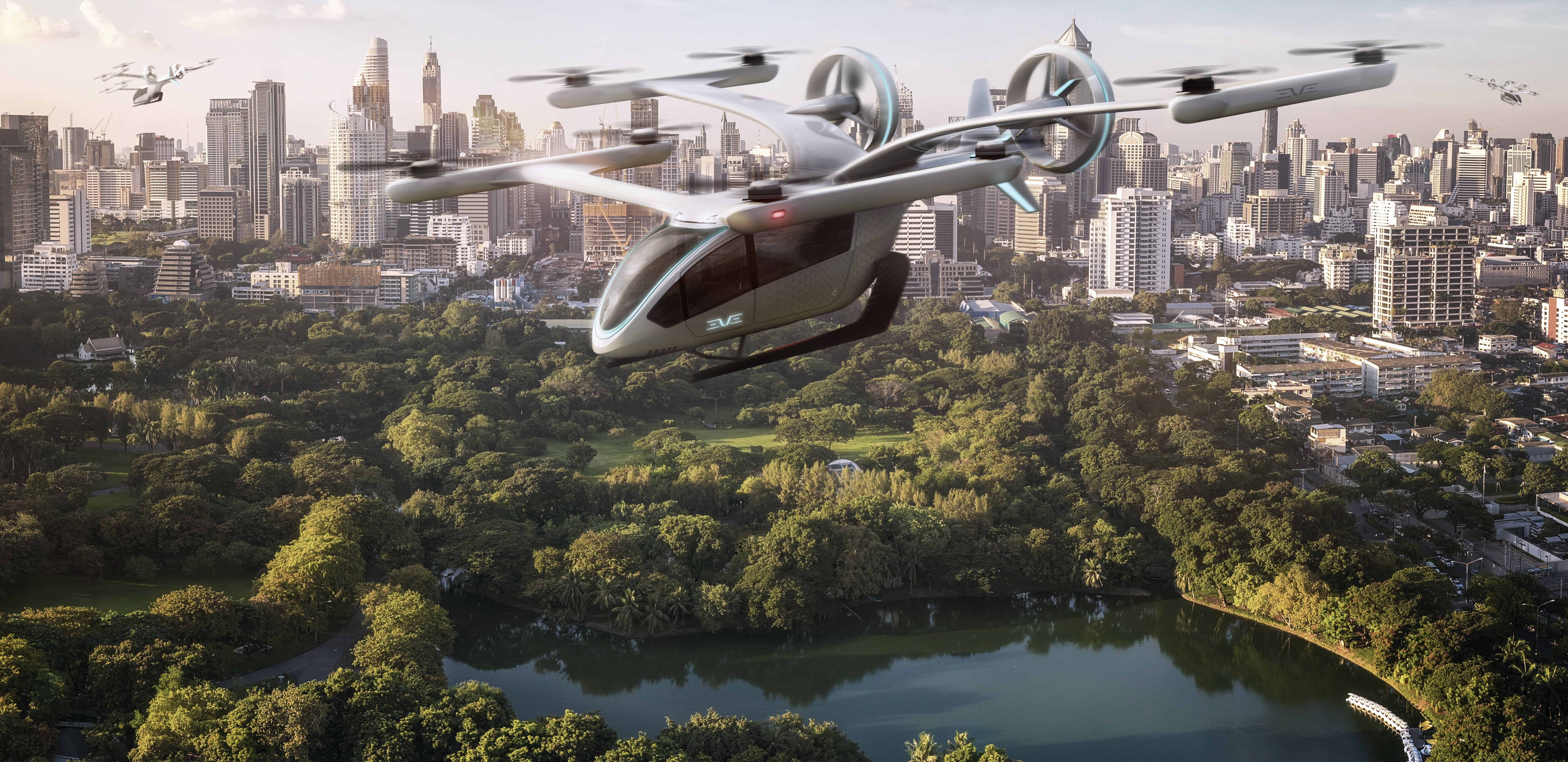 Eve lanciata per costituire futuro mobilità aerea urbana (Uam, Urban Air Mobility)