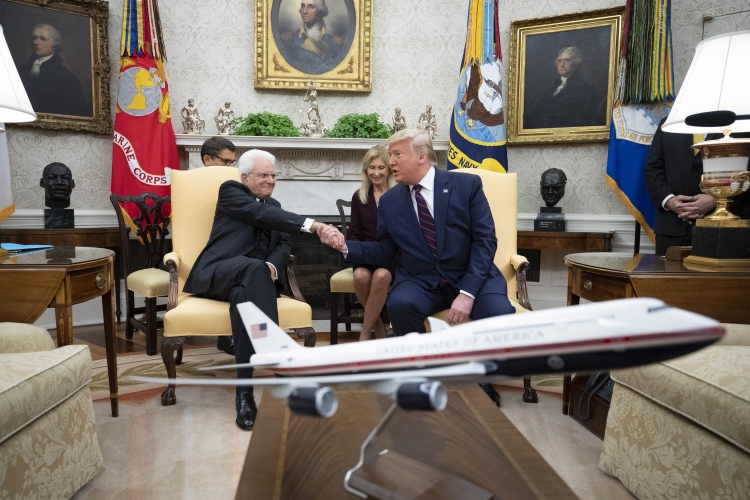 meeting between the head of the State Sergio Mattarella and the leader of the United States Donald Trump